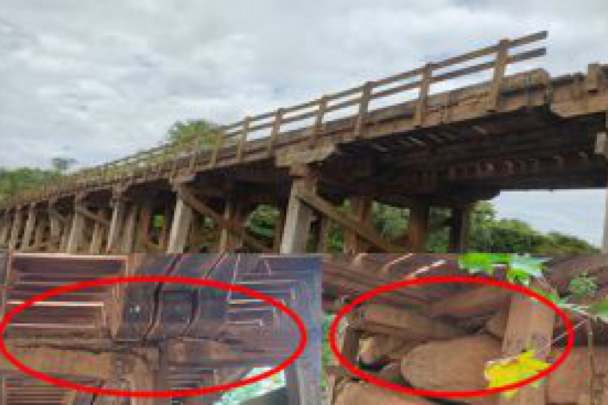 Vale do Paraso: Charles Gomes reivindica ao deputado Laerte Gomes reparos em ponte de madeira sobre o rio Paraso