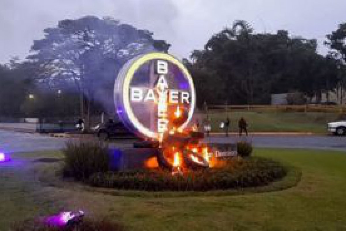 MST vandaliza sede da Bayer em Jacareí (SP)