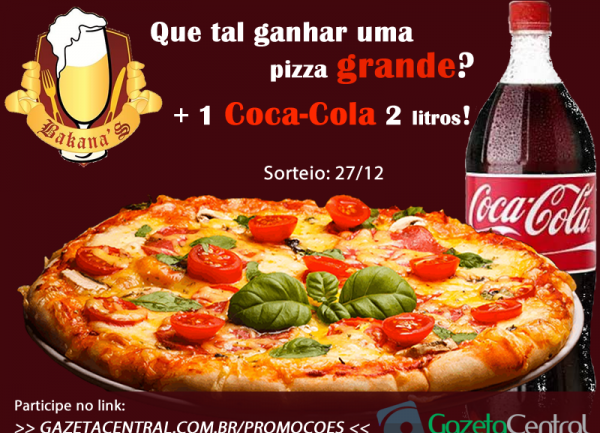 🍕😍😋🙋‍♂🙋‍♀ Que tal ganhar uma pizza grande + uma Coca-Cola 2 litros?