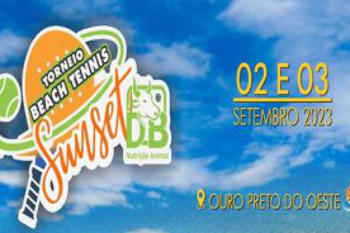 Torneio de Beach Tennis Sunset DB acontece neste final de semana na Estncia Turstica de Ouro Preto do Oeste